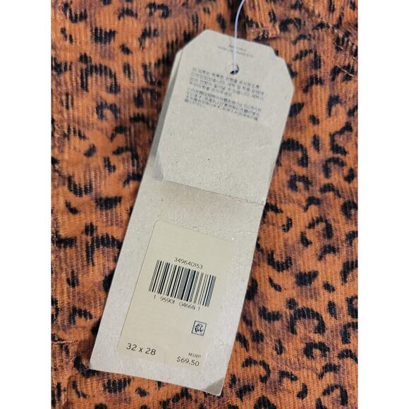 NWT Levi's Wedgie Straight Corduroy Pant Womens Sz 32 Scratchy Leopard Ginger - Picture 4 of 15